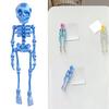 Gothic Skeleton Refrigerator Stickers Posable Skeleton Man 3D Printed Fridge Magnet Decals Halloween Decor Educational Tool