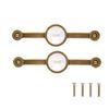 2 Pcs Zinc Alloy Antique Copper Handle European Modern Pastoral Color Acrylic Handle for Cabinet Drawer