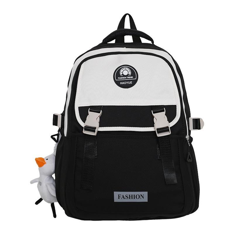 School Bag New School Bag Female Junior High School Student High School Student Backpack Grade 3-6 Large Capacity Simple Lightweight Backpack