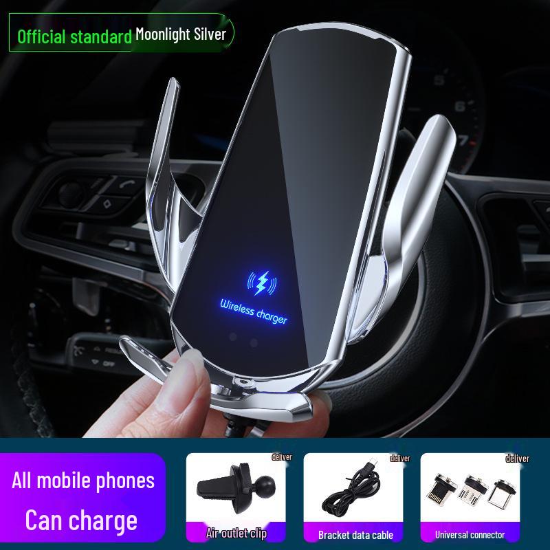 Q3 Wireless Car Charger Mount: 15W Automatic Clamping Phone Holder for Navigation