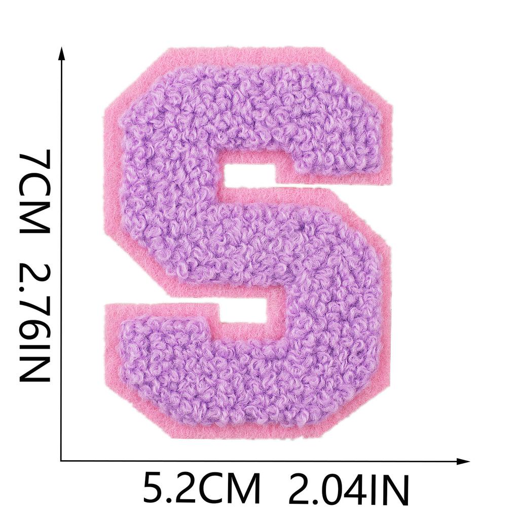 Mixed Color 7Cm Towel Embroidery English Letters Cloth Sticker Clothing Accessories Letter Sticker Computer Embroidery Chapter Boy Ironing Letters