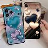 Heart-Shaped Design Black Soft Phone Cover Case for iPhone XS Max 15 16 14 Plus 13 12 11 17 Pro Max 7 8 Air XR