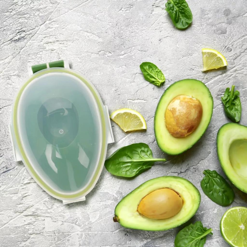 Conservador Reutilizable de Aguacate. ¡Conserva la Frescura, Sin Necesidad de Electricidad! Contenedor apto para lavavajillas.