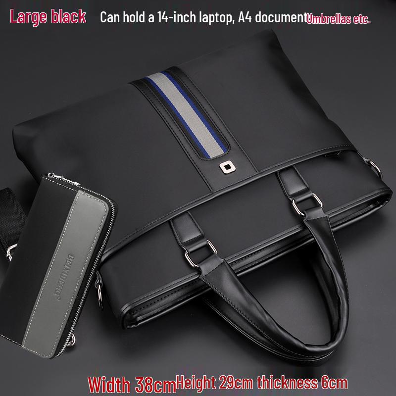 Men's Oxford Cloth Business Casual Crossbody Bag - Korean Style Canvas Briefcase and Shoulder Bag.