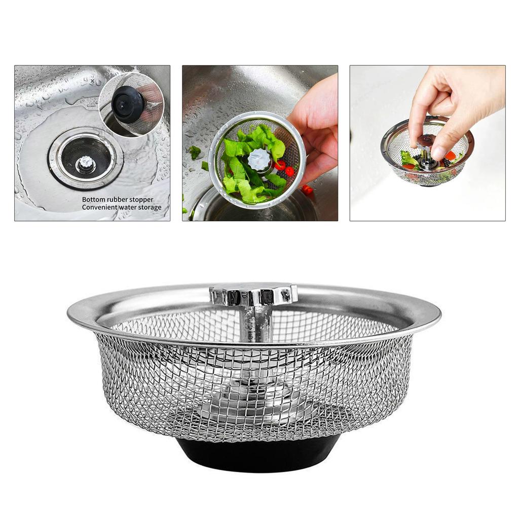 Easy To Clean Bathroom Shower Filter Convenient Sink Plug Alternative Anti Blocking Sink Plugs Stainless Steel for Home