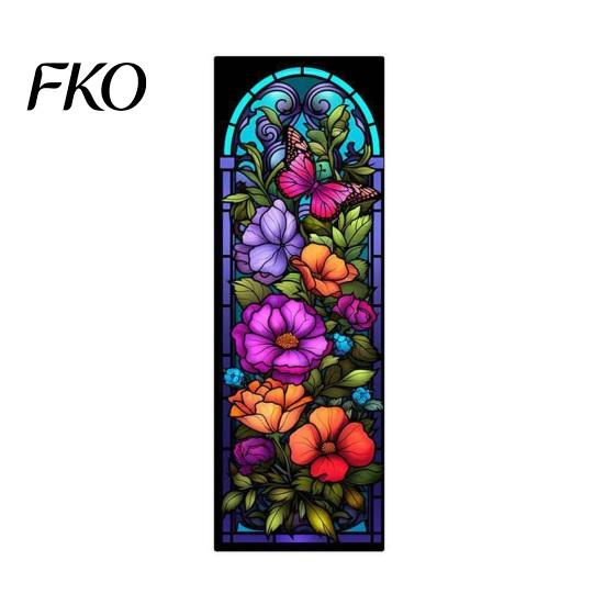 Wear-resistant Bookmark Stained Glass Flower Bookmark, Floral Acrylic Suncatcher Lightweight Plant Book Page Marker, Gifts for Bookish, Women