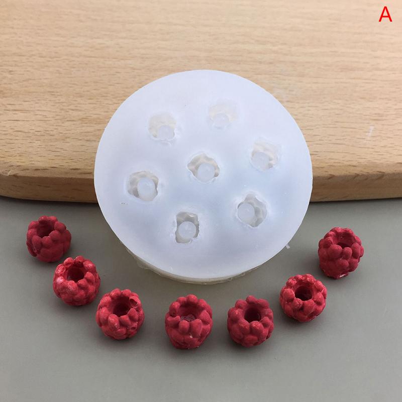 3D Zmeură Căpșuni Decorare pentru prăjituri DIY Fabricat manual de ciocolată Matriță pentru jeleu Ustensile de copt pentru săpun din silicon pentru afine Instrument de copt