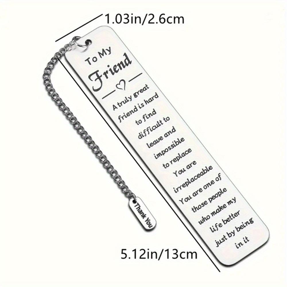 2pcs Bookmark Teacher Gift Carved Metal Bookmark Friend Holiday Gift for My Friend