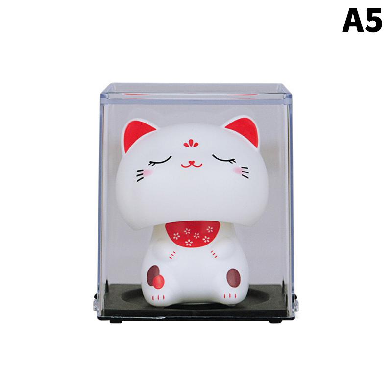 1/4 Stück Glückskatze Solarbetrieben Winkender Arm Winkend Nickend Für Zuhause Büro Autodeko Schreibtischornamente Bringen Glück Reichtum