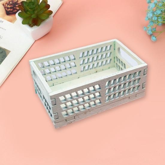 Miniature Kitchen Vegetable Storage Box Mini Wood Basket Cute Dollhouse Furniture Accessory for Enhanced Miniature Scenes