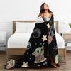 Grogu W-Warss Baby Yodas Blankets  Camping Flannel Throw Blanket For Living Room Warm Custom DIY Quality Bedspread
