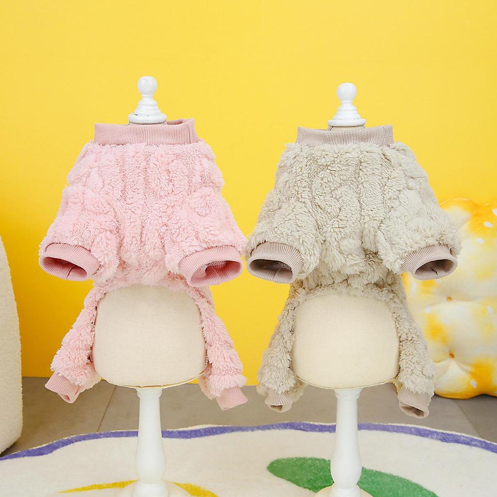 Four-Legged Fleece Dog Sweater - Arctic Cable Knit for Fall/Winter 2023