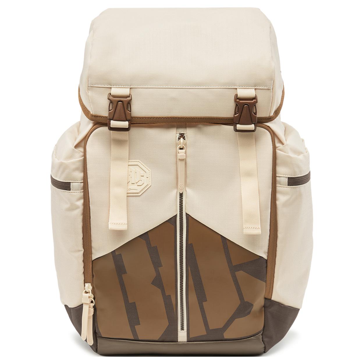 

Li Ning Badfive Fashion Versatile Large Capacity Polyester Backpack Unisex Backpack Rock-White Gray Slate-Brown ABSU335-2 Rock White & Gray & Slate & Umber