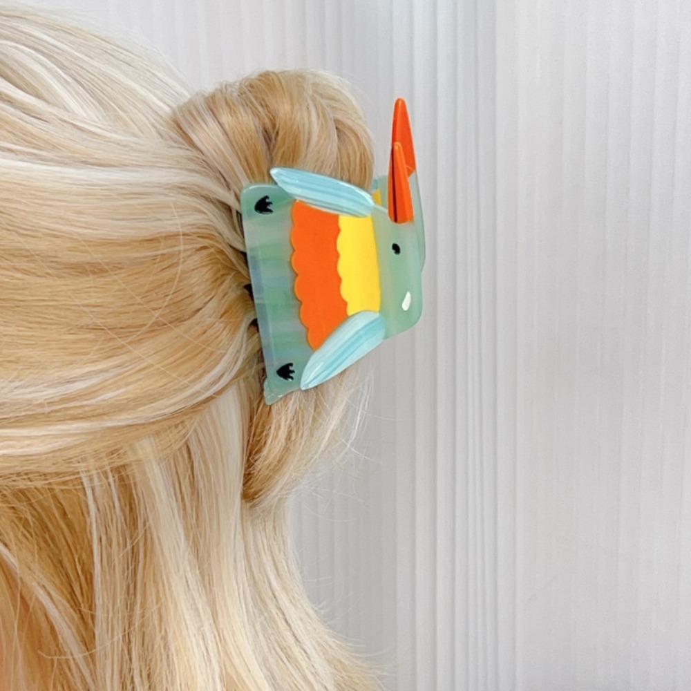 Hairpin Bird Shark Clip Cartoon Acetate Shark Clip Creative Woodpecker Hair Claw  Daily