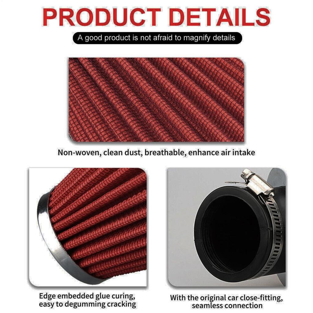 Motorcycle Air Filter, Power Filter, Air , General Purpose, 1.1 inches (28 / 35