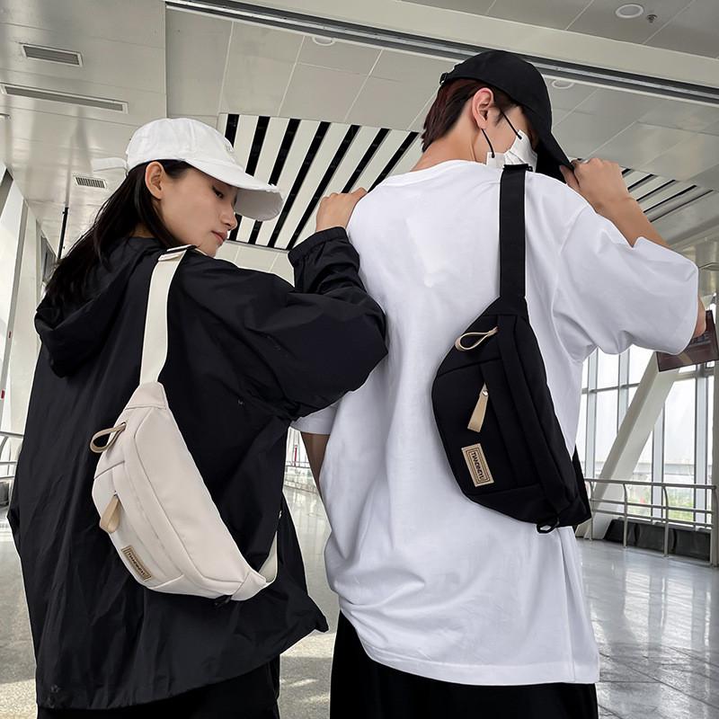 Capacity Large Chest Bag Simple Waist Bag Sports Mens Womens Shoulder Bag