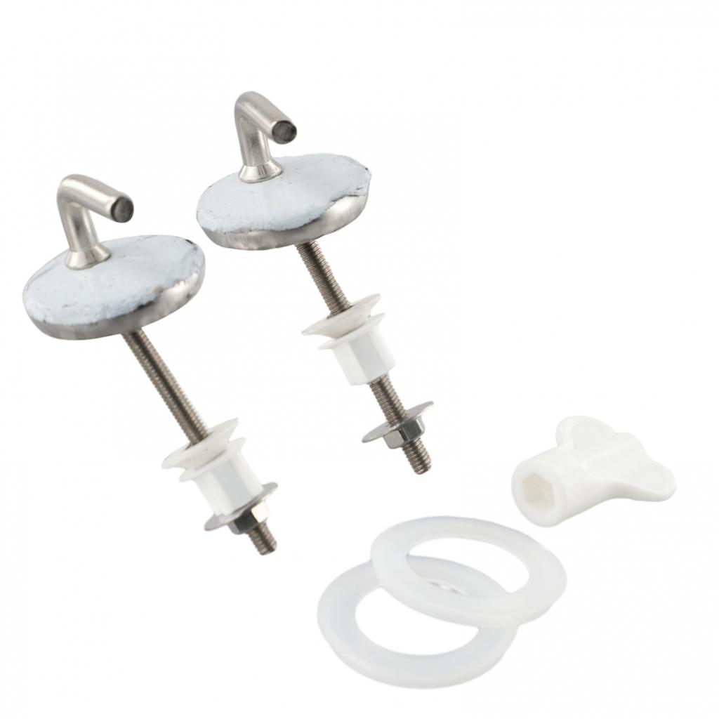 Toilet Cover 2pcs Toilet Seat Fix Fitting Replacement Hinges Stainless Steel