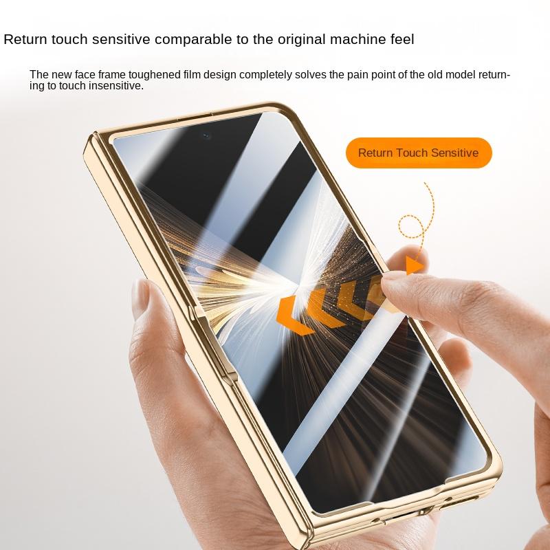 Custodia per Huawei Honor Magic V5 in Lusso PU Pelle Supporto per Lenti Cover Posteriore Protettiva per Magic V5 Guscio Completo con Cerniera a Molla
