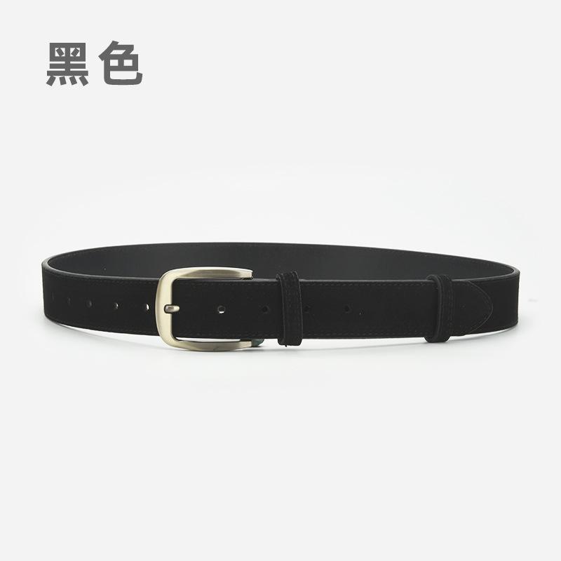 Frosted Belt Women'S Casual Simple Pin Buckle Belt Jeans Decorative Belt Women