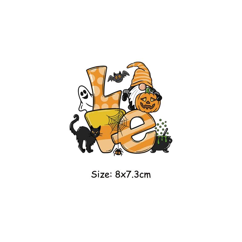 

Праздничный подарок, наклейки, толстовки, термопресс, аппликация, джинсы, парчи, Ropa Diy, наклейки для одежды, тканевые нашивки, патч для Хэллоуина 8x7.3cm