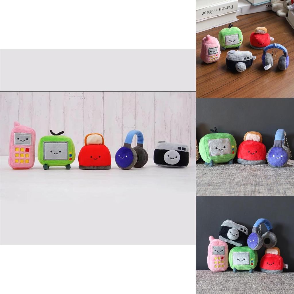 Adorable Creative Plush Little Eyes Tv Phone Charm Keychain Soft Doll Accessory