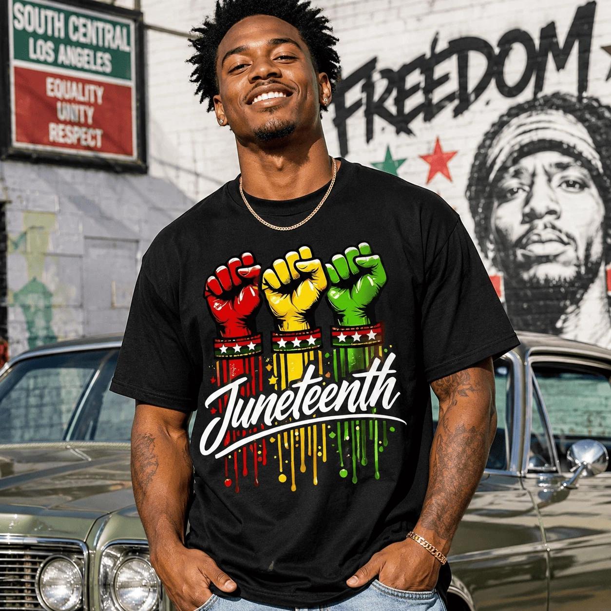 Juneteenth 1865 Freedom Day Black Pride June 19 Men s Graphic T-Shirt XXL