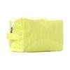 Wavy Pattern PVC Cosmetic Bag Large Capacity Waterproof Travel Toiletry Organizer Portable Storage Pouch with Handle for Bathroom