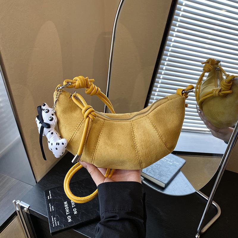 Retro Tasche Damen Herbst und Winter neue Mode Nischendesign Umhängetasche Croissant High-End Knödeltasche