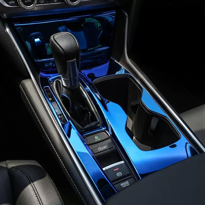 Pro Honda Accord X 10. generace 2018 Hybrid Nerezové dekorativní samolepky na panel středové konzole a řadicí páky