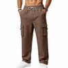 Pantaloni Jogger Pesanti da Uomo per Esterno Design Cargo Multi Tasche Vintage Casual Pantaloni della Tuta Vita con Coulisse