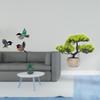 Wooden Bird Wall Art And Artificial Bonsai Tree Collection for Garden Study Room Farmhouse Table