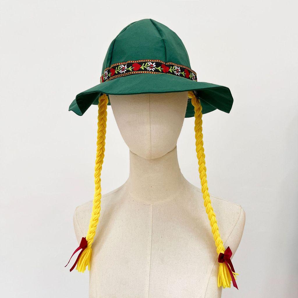 Cappello con treccia costume Oktoberfest per donna in tessuto poliestere Accessori Cosplay Halloween