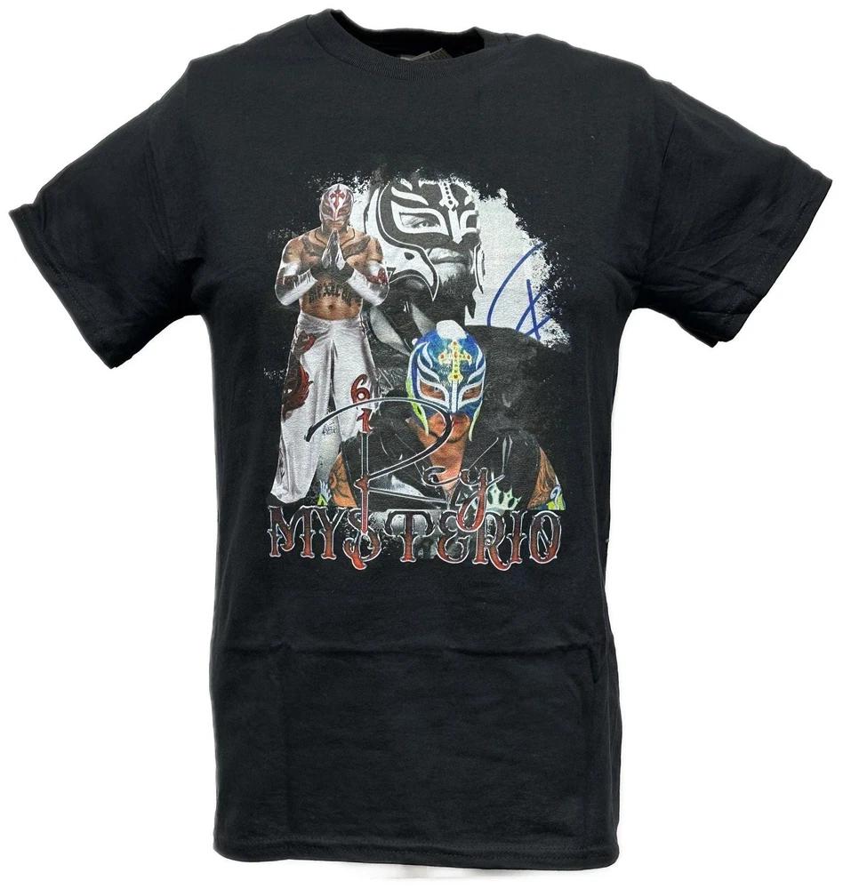 Rey Mysterio Three Pose Signature Unisexs Black Tshirt S
