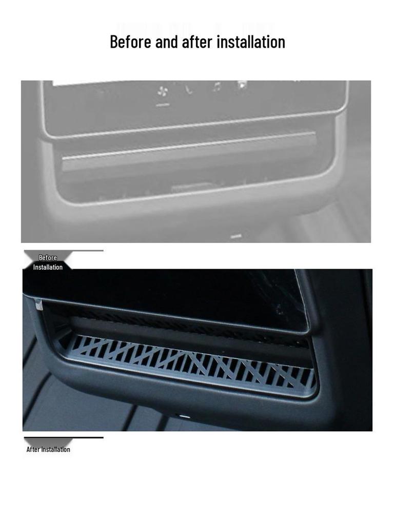 Tesla Model 3 Rear Console and Air Outlet USB Protective Cover Set