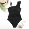 2025 European & American Girls' Solid Color One-Piece Swimsuit for Middle & Large Children