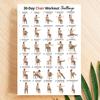2Pcs Chair Yoga Poster Set, 30 Day Seated Exercise Chart for Seniors, Gentle Stretching Workout Guide for Elderly, Strength Training Wall Art