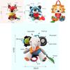 Soft And Colorful Plush Stuffed Toy For Infants With Multiple Textures And Teether For Sensory Play