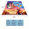 1pc Aladdin Printing Blanket - Soft, All-Season Throw for Office Blanket, Personalized Gift with Adorable Cartoon Design
