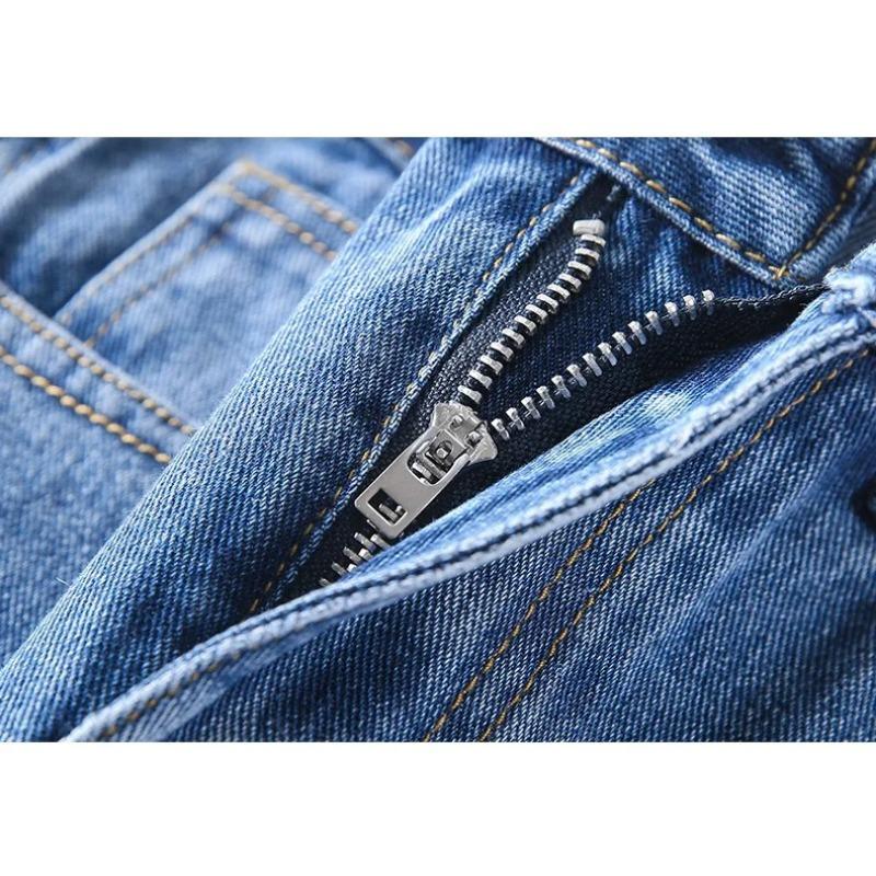 Корейский стиль классические джинсовые шорты женские летние синие шорты с высокой талией — фото 9