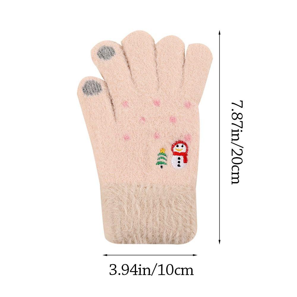 Thickened Warm Gloves Non Slip Knitted Gloves Fashion Touchscreen Gloves  Women Men