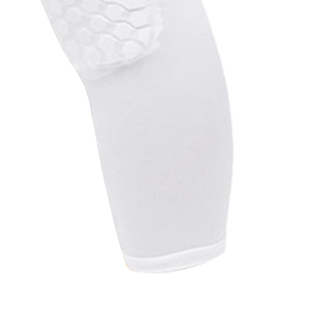 2PCS Knee Brace Unisex Lengthened Honeycomb Anti Collision Compression Knee Sleeve for Basketball White L For