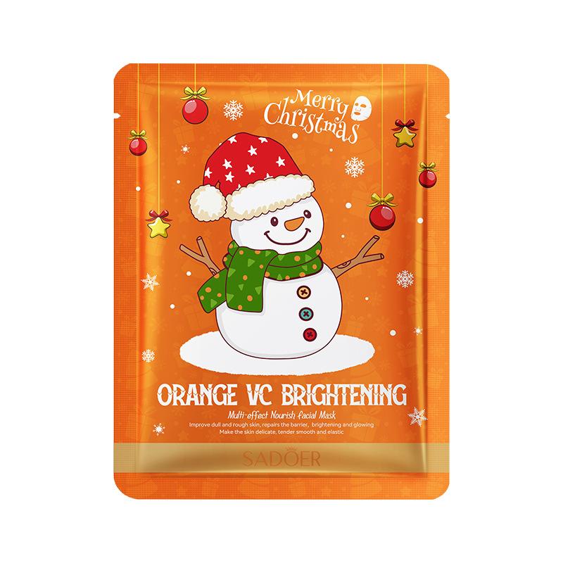 Christmas Mask 25g Packaged Hyaluronic Acid Moisturizing Hydration Facial Mask Patch