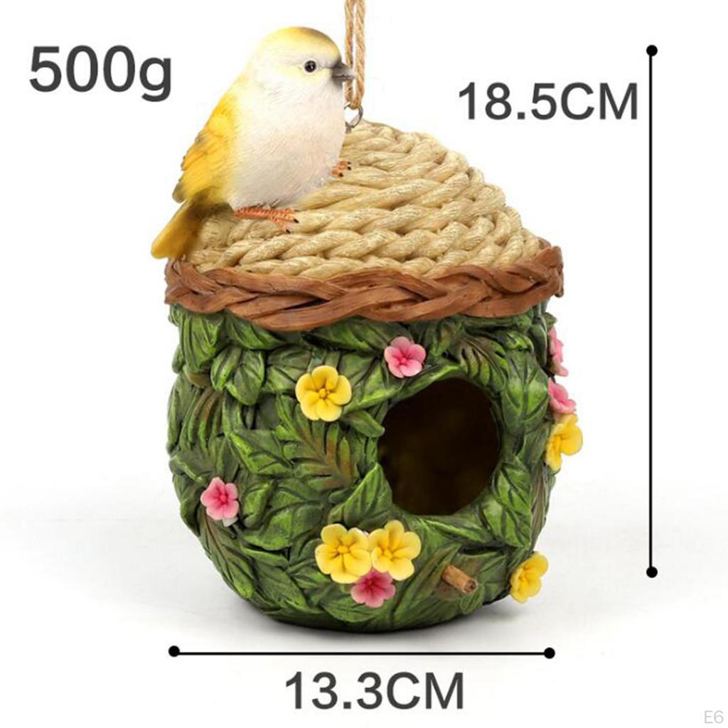 Hand Painted Hanging Sparrow Nest Box for