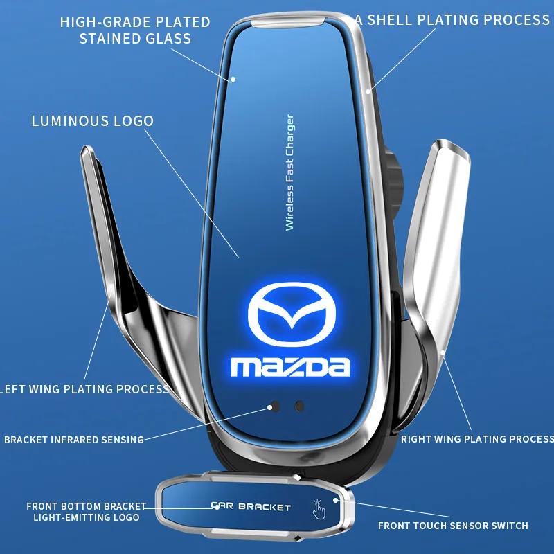 Car Wireless Charger Mobile Phone Holder Car Accessories For Mazda 3 Alexa CX30 CX-4 CX5 CX-5 CX8 CX-8 CX-30 CX9 CX-9 Car Goods