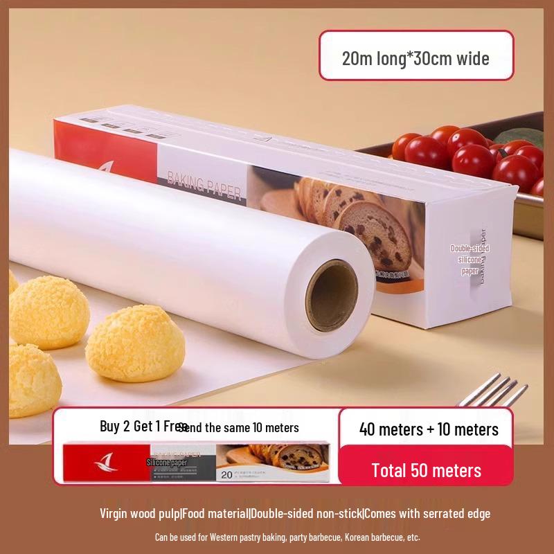 Food-Grade Silicone Baking Paper & Aluminum Foil for Oven, Grill, and Air Fryer