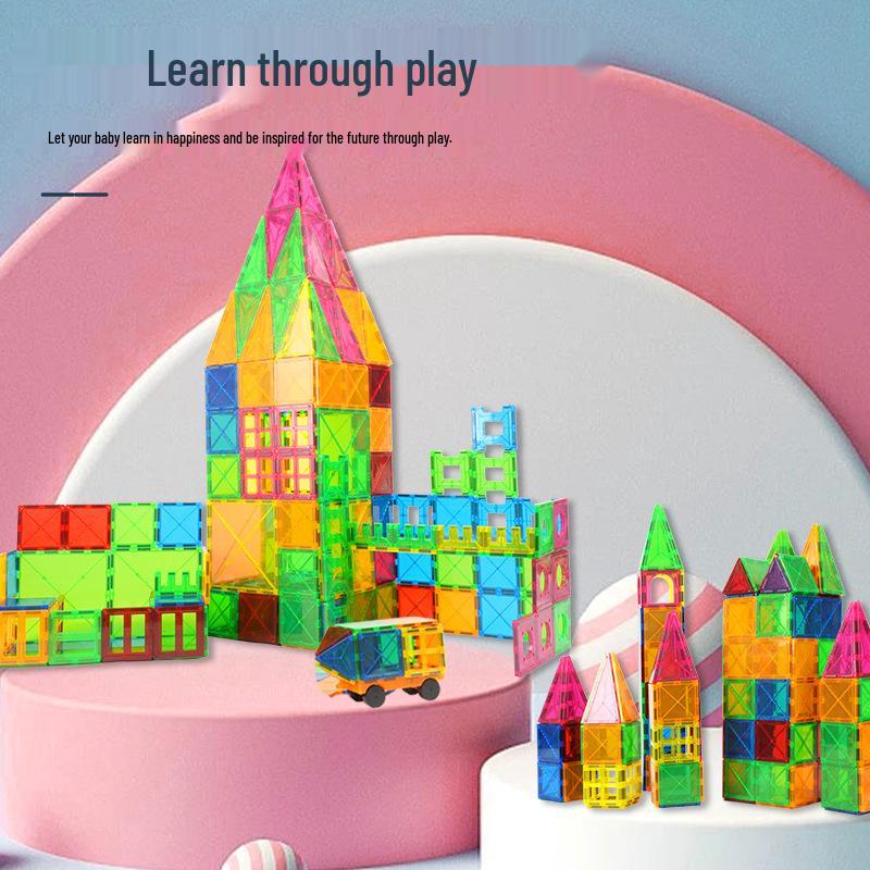 Magnetic Diamond Surface Building Blocks - Creative Educational Toy Set for Children