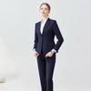 Damen Navy Pflegeleicht Knitterfrei Business Anzug Set