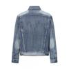 Jachetă de Blugi Americană Retro Streetwear pentru Bărbați, Croială Relaxată, cu Detaliu Buton Deconstruit, Îmbrăcăminte de Exterior Casual de Toamnă