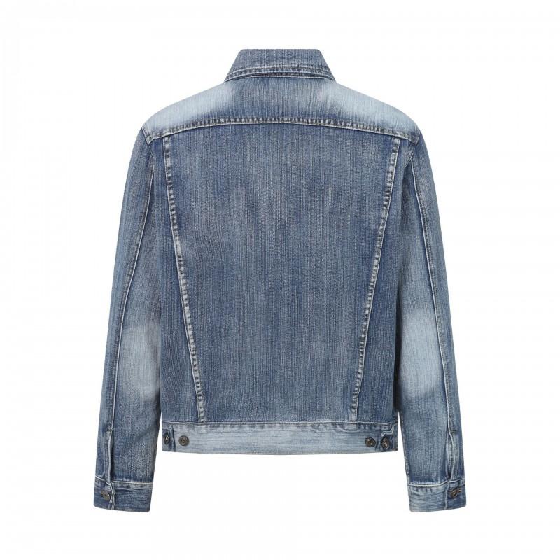 Jachetă de Blugi Americană Retro Streetwear pentru Bărbați, Croială Relaxată, cu Detaliu Buton Deconstruit, Îmbrăcăminte de Exterior Casual de Toamnă