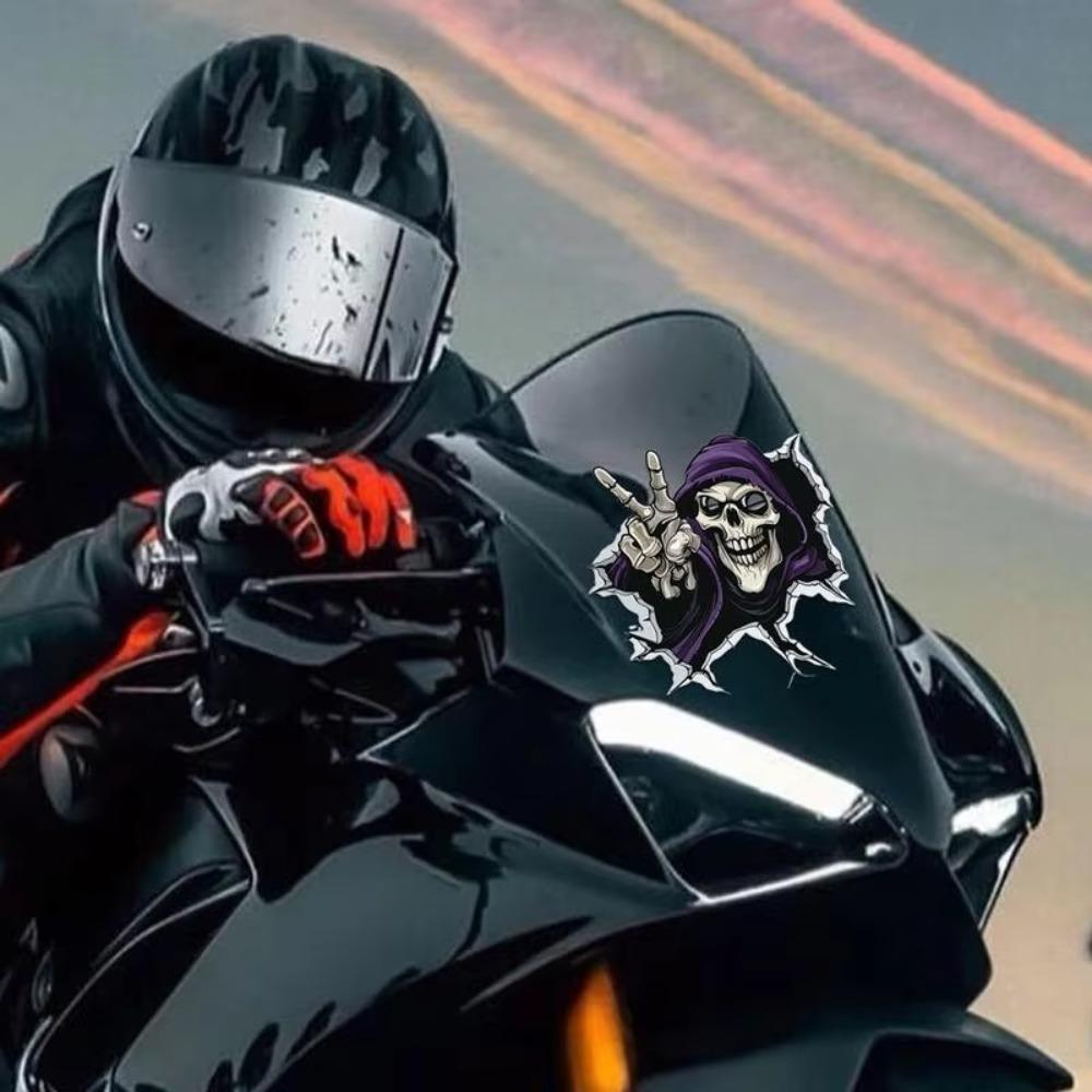 Halloween Ghost Face Car Stickers Animal Stickers Motorcycle Scratch Blocking Creative Body Stickers